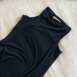 Elegant Black Sleeveless Mock Neck Top